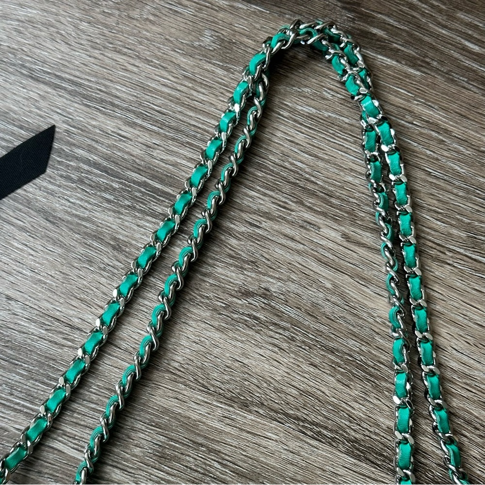 Chanel Extra Mini Flap Bag Turquoise Green Single Flap Lambskin Quilted Leather - Picture 4 of 15